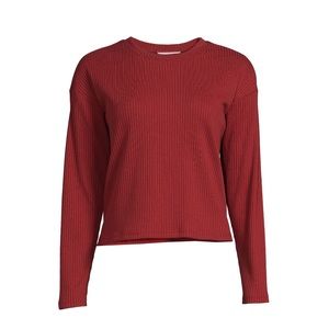Time and Tru LS Crewneck Knit Top
